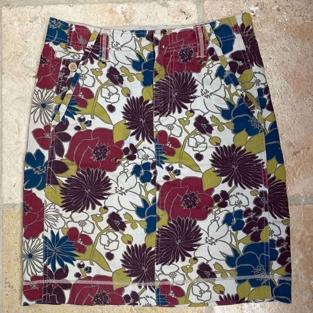Eddie Bauer floral skirt Womens 6 Cotton outdoors Activewear Sporty summer Beach